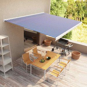 vidaXL Kazetov&aacute; mark&iacute;za s motorom modro-biela 400x300 cm