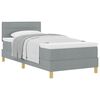 vidaXL Posteľ boxspring s matracom Svetlosivá 80 x 200 cm látka