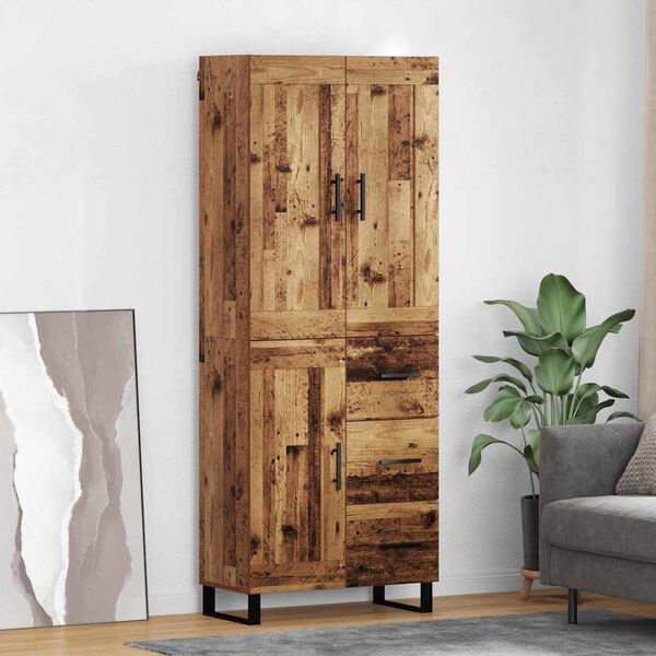 vidaXL Highboard Star&eacute; drevo 69,5 x 34 x 180 cm Kompozitn&eacute; drevo