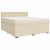vidaXL Posteľ boxspring s matracom Kr&eacute;mov&aacute; 140 x 200 cm L&aacute;tka
