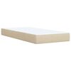 vidaXL Posteľn&yacute; r&aacute;m boxspring s matracom kr&eacute;mov&yacute; 90x190 cm l&aacute;tka