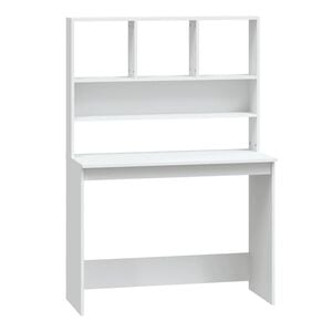 vidaXL Stol&iacute;k so z&aacute;suvkami biely 102x45x148 cm spracovan&eacute; drevo