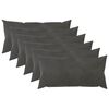 vidaXL Poťah na podložku 6 pcs HEERLEN Tmavosiv&aacute; 40 x 80 cm Zamat