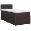 vidaXL Posteľ boxspring s matracom Tmavohned&aacute; 90 x 190 cm L&aacute;tka