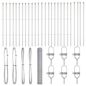 vidaXL Stĺp na plot. Strieborn&aacute;