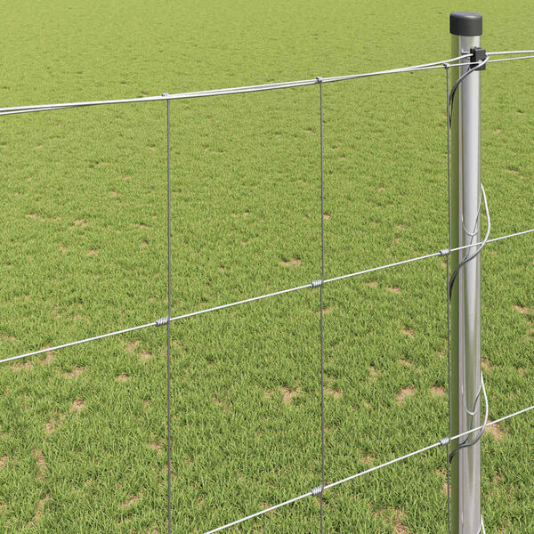 vidaXL Pastiersky plot Sivá 1.5 x 10 m Oceľ