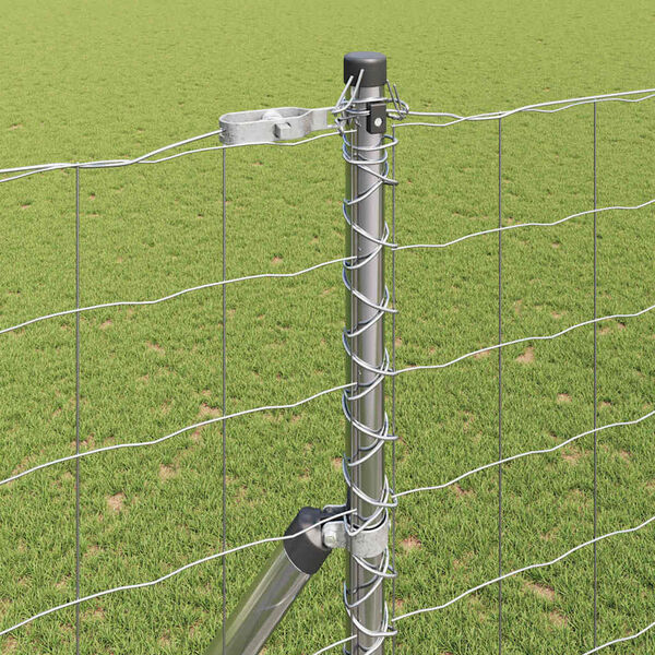 vidaXL Plot s podperou Strieborn&aacute; 1,5 x 10 m Ocel a PVC