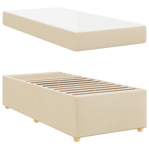 vidaXL R&aacute;m postele s matracmi Kr&eacute;mov&aacute; 80 x 200 cm l&aacute;tka