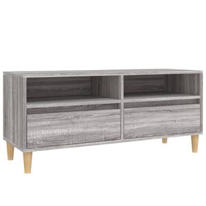 vidaXL TV skrinka siv&yacute; dub sonoma 100x34,5x44,5 cm spracovan&eacute; drevo