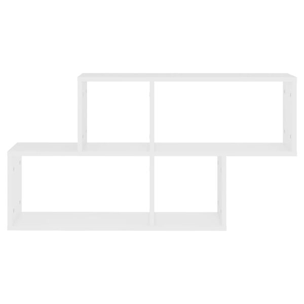 vidaXL Nástenná polica, biela 100x18x53 cm, kompozitné drevo