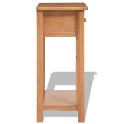 vidaXL Konzolový stolík 50x32x75 cm, dubový masív