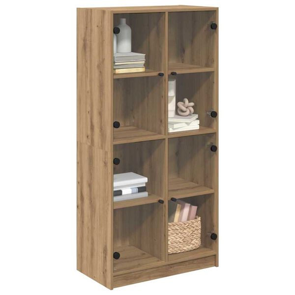 vidaXL Highboard Remeseln&yacute; dub 68 x 37 x 142 cm Kompozitn&eacute; drevo