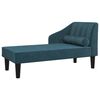 vidaXL Leňo&scaron;ka s valcom modr&aacute; zamat