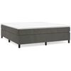 vidaXL Posteľn&yacute; r&aacute;m boxspring s matracom tmavosiv&yacute; 180x200 cm zamat