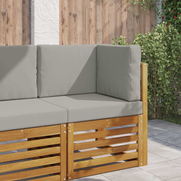 vidaXL Vank&uacute;&scaron; na vonkaj&scaron;iu pohovku 3 pcs Biely Polyester