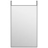 vidaXL Zrkadlo na dvere čierne 50x80 cm sklo a hlin&iacute;k