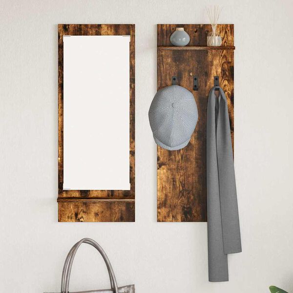 vidaXL Ve&scaron;iak na stenu Dymov&aacute; dub 70 x 10 x 90 cm Kompozitn&eacute; drevo