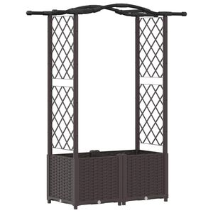 vidaXL Vyv&yacute;&scaron;en&yacute; z&aacute;hon s mriežkou a strechou Hned&aacute; 125 x 40 x 138 cm PP