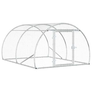 vidaXL Kurn&iacute;k pre kurčat&aacute; Strieborn&aacute; 200 x 150 x 100 cm