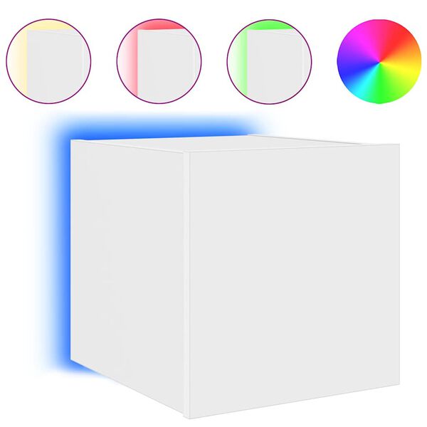 vidaXL TV n&aacute;stenn&aacute; skrinka s LED svetlami biela 30,5x35x30 cm