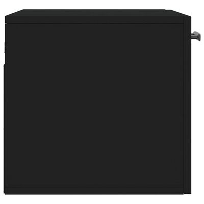 vidaXL Nástenná skrinka, čierna 60x36,5x35 cm, kompozitné drevo