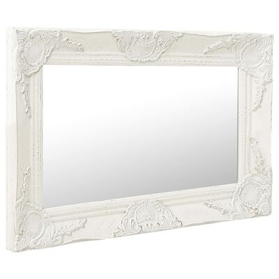 vidaXL Nástenné zrkadlo v barokovom štýle 60x40 cm biele