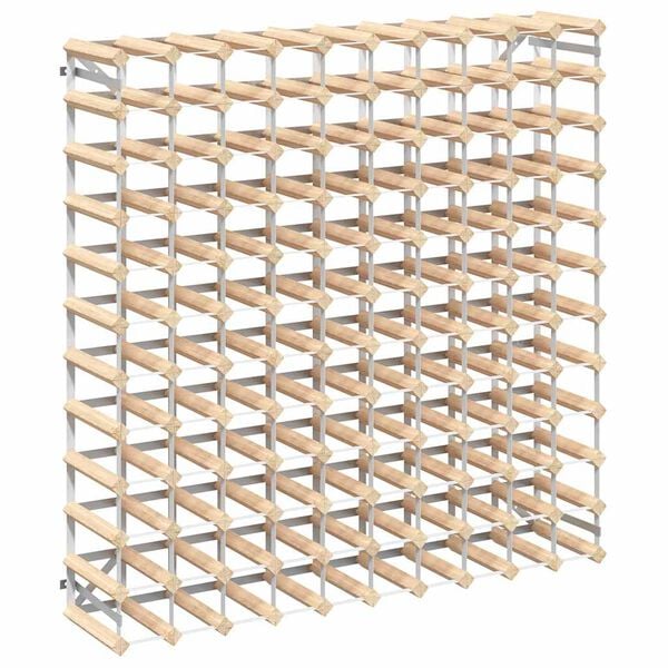 vidaXL Stojan na v&iacute;no na 120 flia&scaron; mas&iacute;vne borovicov&eacute; drevo