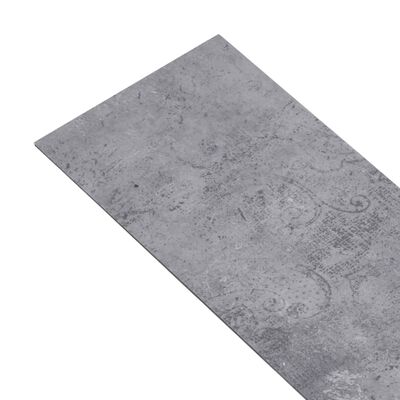 vidaXL Nesamolepiace podlahové dosky, PVC 5,26 m² 2 mm, cementovo sivé