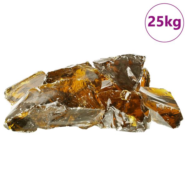 vidaXL Z&aacute;hradn&eacute; kamene Hned&aacute; 12 cm Sklo