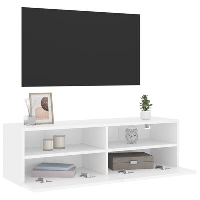 vidaXL TV nástenná skrinka biela 100x30x30 cm kompozitné drevo