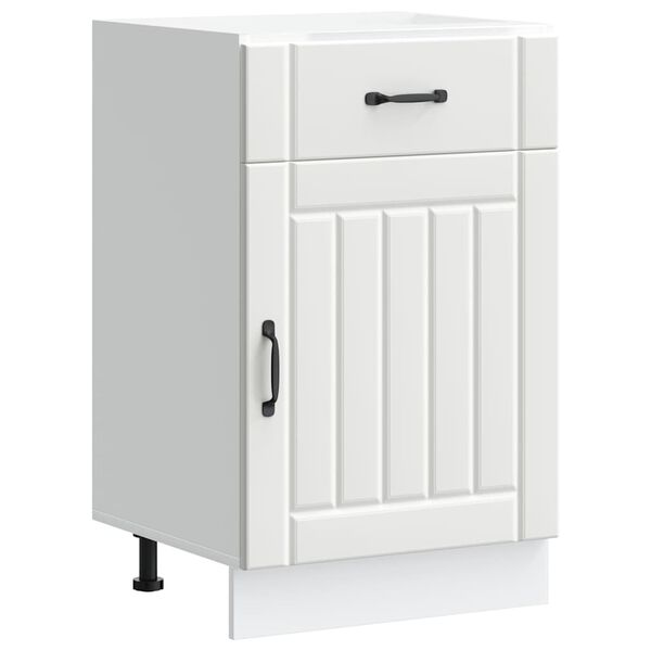 vidaXL Kuchynská spodná skrinka Lucca, biela, kompozitné drevo