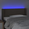 vidaXL Čelo postele s LED sivohnedé 93x16x78/88 cm látka
