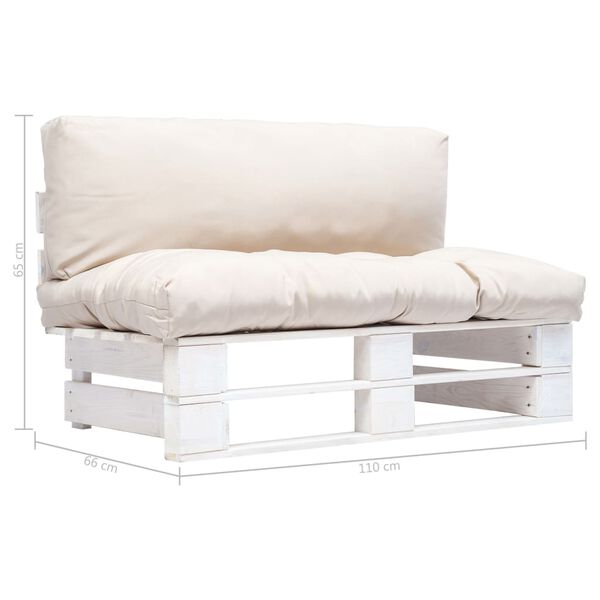 vidaXL Z&aacute;hradn&aacute; pohovka z paliet, pieskov&eacute; podložky, borovica