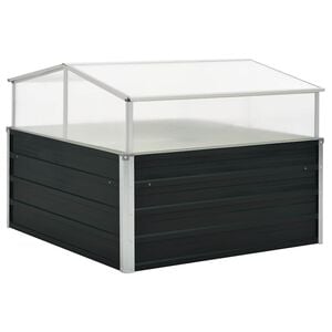 vidaXL Sklen&iacute;k antracitov&yacute; 100x100x77 cm pozinkovan&aacute; oceľ