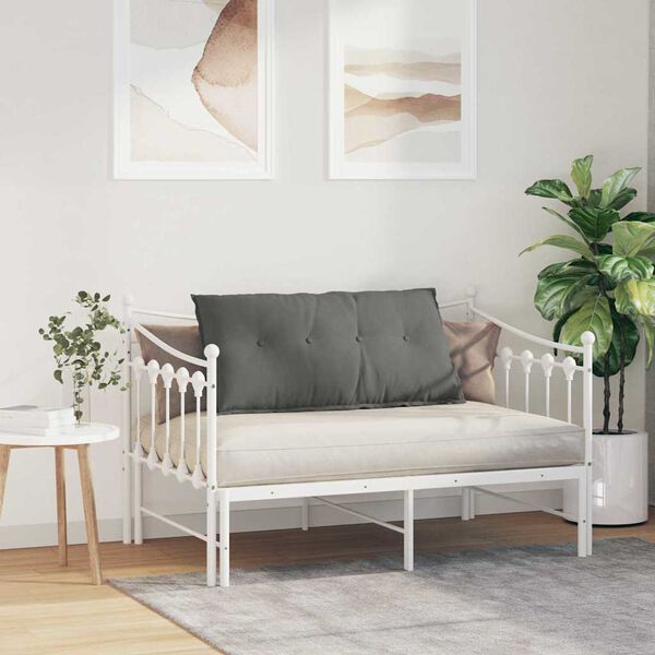 vidaXL Podu&scaron;ka na chrb&aacute;t Tmavo &scaron;ed&aacute; 100 x 50 cm Mikrovl&aacute;kno