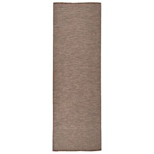 vidaXL Vonkaj&scaron;&iacute; koberec s ploch&yacute;m tkan&iacute;m 80x250 cm hned&yacute;