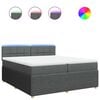 vidaXL Boxspring posteľ s matracom tmavosiv&aacute; 200x200 cm l&aacute;tka