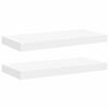 vidaXL Pl&aacute;vaj&uacute;ce n&aacute;stenn&eacute; police 2 ks, biele 50x23,5x3,8 cm, MDF