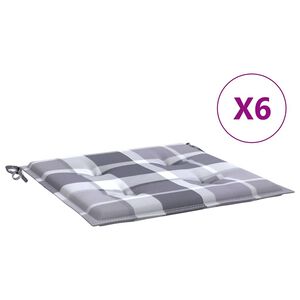 vidaXL Podložky na z&aacute;hradn&eacute; stoličky 6 ks 40x40x3 cm, oxfordsk&aacute; l&aacute;tka