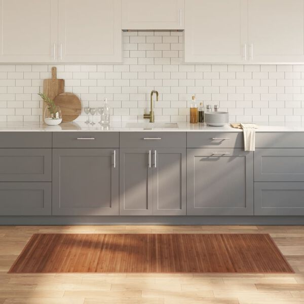 vidaXL Koberec obdĺžnikov&yacute; hned&yacute; 80x200 cm bambus