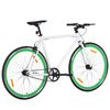 vidaXL Bicykel s pevn&yacute;m prevodom bielo-zelen&yacute; 700c 55 cm