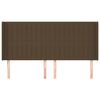 vidaXL Čelo postele so záhybmi tmavohnedé 163x16x118/128 cm látka