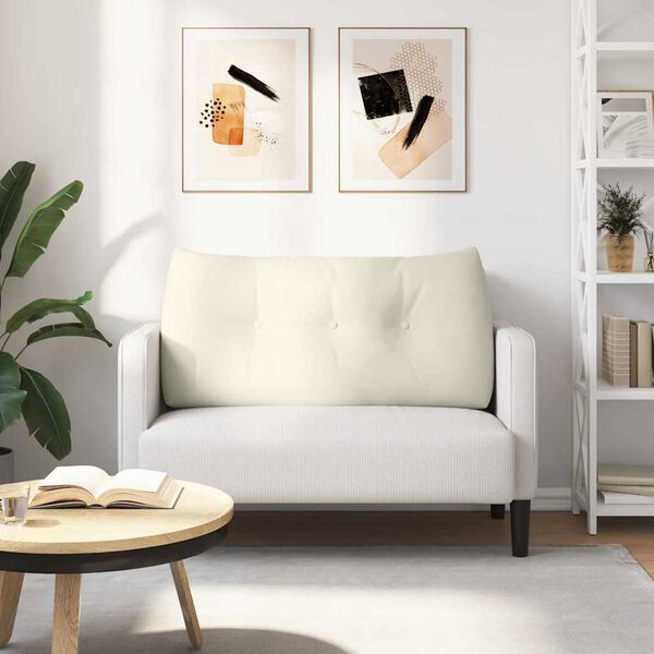 vidaXL Podu&scaron;ka na chrb&aacute;t Kr&eacute;mov&aacute; 100 x 24 x 50 cm Zamat