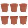 vidaXL Kulat&yacute; kvetin&aacute;č 6 pcs Tehlovo červen&aacute; &Oslash; 19 x 16 cm Plast