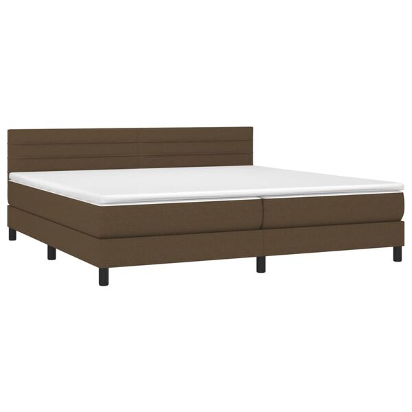 vidaXL Boxspring posteľ s matracom tmavohned&aacute; 200x200 cm l&aacute;tka