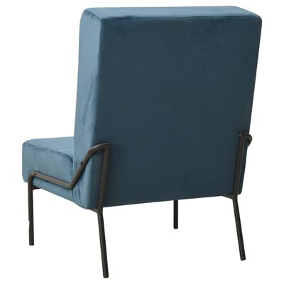 vidaXL Relaxačná stolička 65x79x87 cm modrá zamatová