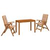 vidaXL Garden Dining Set Pr&iacute;rodn&aacute; Pevn&eacute; ak&aacute;ciov&eacute; drevo