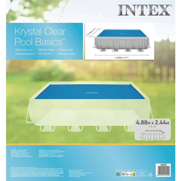 Intex Solárna bazénová plachta, modrá 476x234 cm, polyetylén