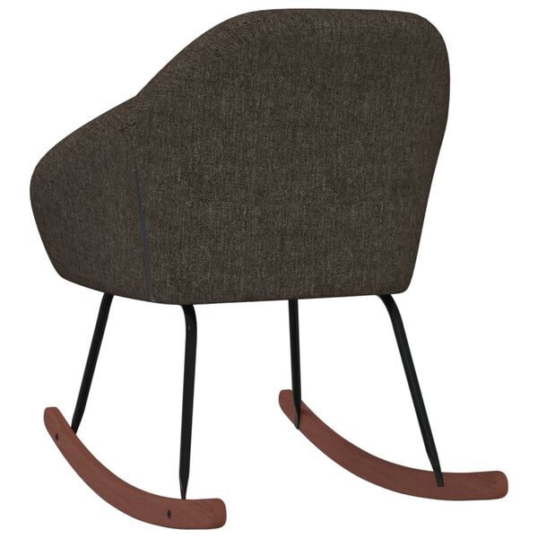 vidaXL Hojdacie kreslo tmavohnedé látkové