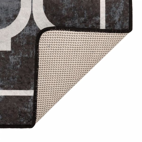 vidaXL Koberec um&yacute;vateľn&yacute; čierno-biely 160x230 cm proti&scaron;mykov&yacute;